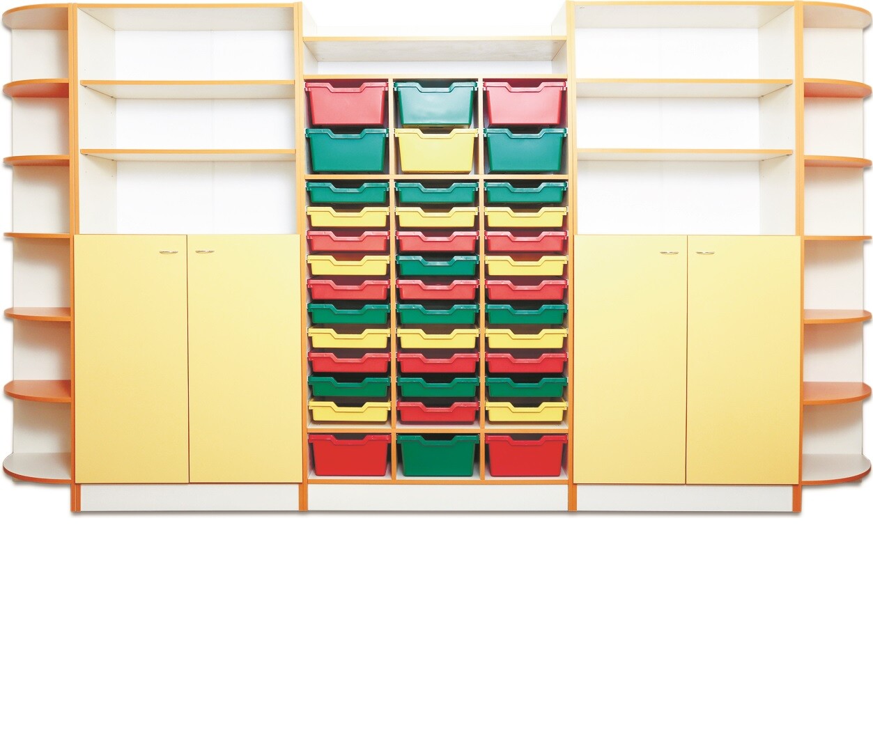 шкаф для учебных пособий с выдвижными ящиками